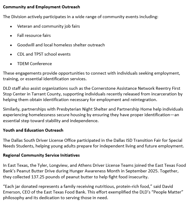 2026 - Community Service - Region 2 - Texas